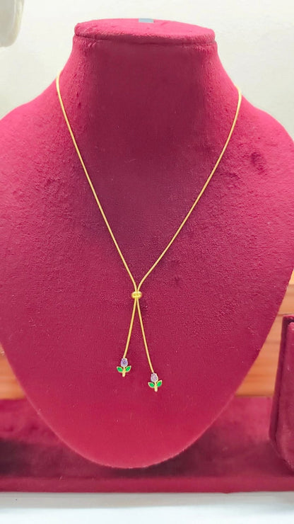 Tulip Adjustable Minimal Necklace