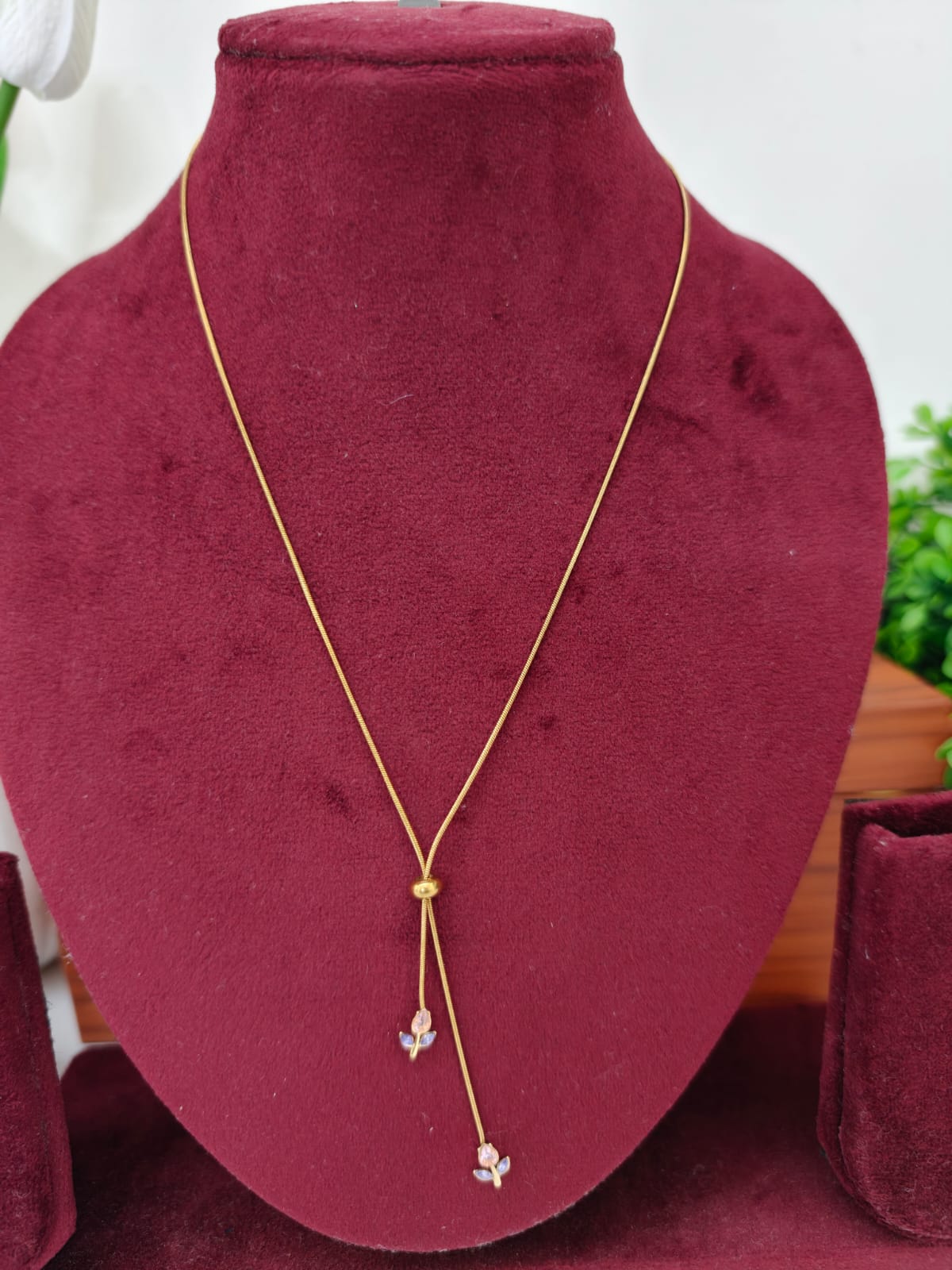 Tulip Adjustable Minimal Necklace