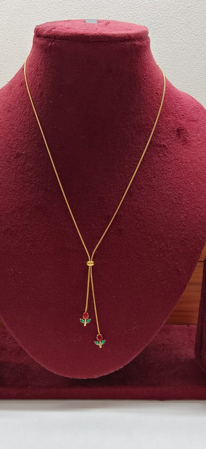 Tulip Adjustable Minimal Necklace