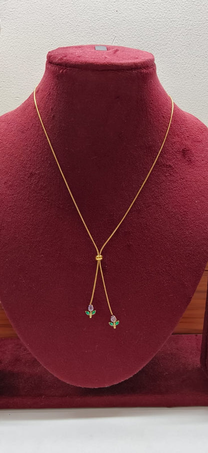 Tulip Adjustable Minimal Necklace