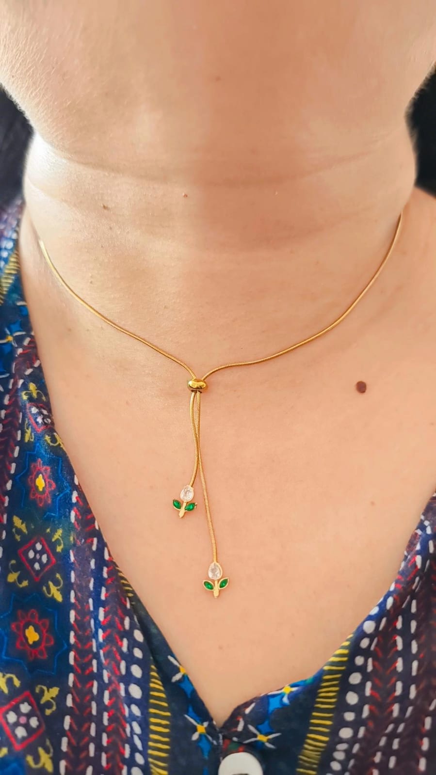 Tulip Adjustable Minimal Necklace