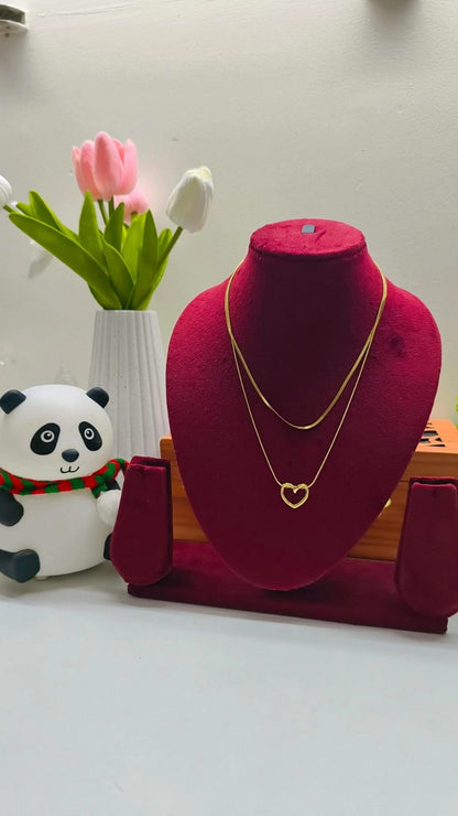 Heart Harmony Double Layer Necklace