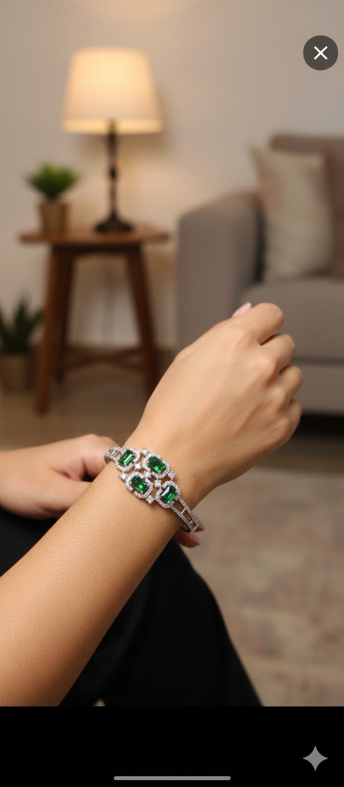 Royal Blue Emerald-Cut AD Statement Bracelet