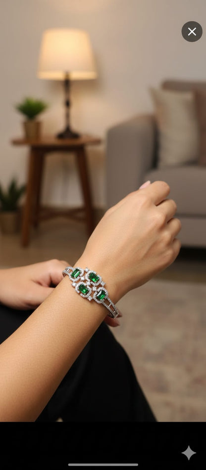 Royal Blue Emerald-Cut AD Statement Bracelet